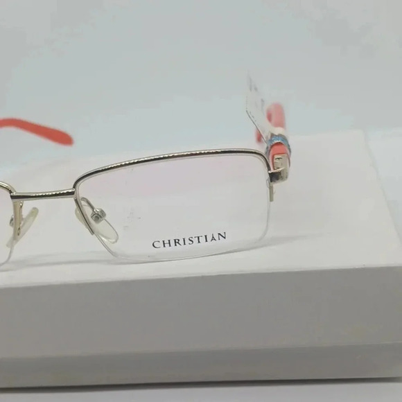 NWT WOMEN'S CHRISTIAN EYEGLASS FRAMES COP-16-12 ORANGE GOLD - Picture 3 of 4